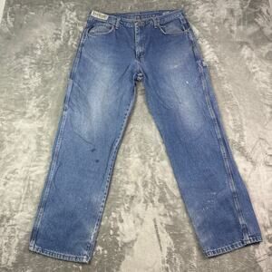 VTG Y2K Red Kap carpenter workwear streetwear blue jeans mens 34x30